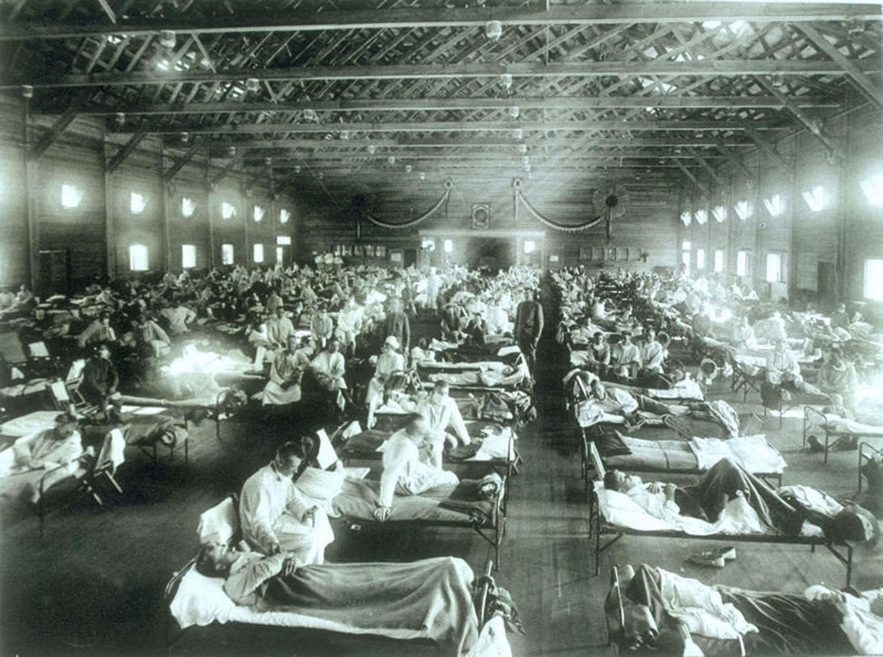 Photo of Camp Funston influenza hospital