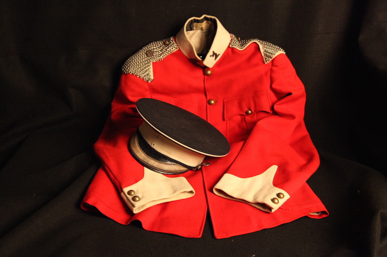Jacket and hat from Hugh B. Brown's Canadian officer formal uniform