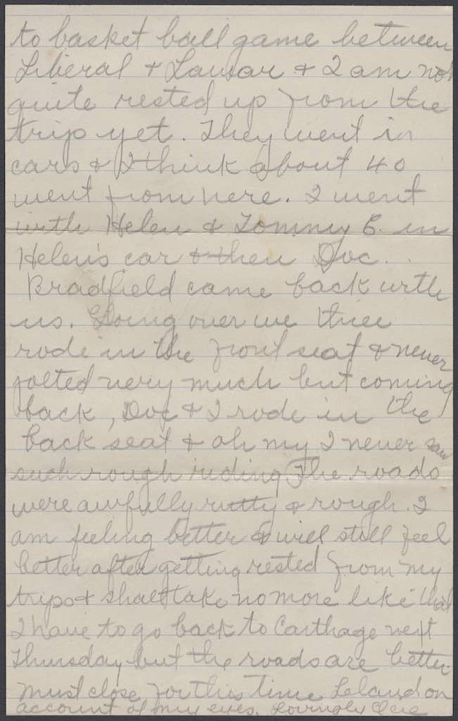 Personal letters to Leland Selvey from his mother and sister