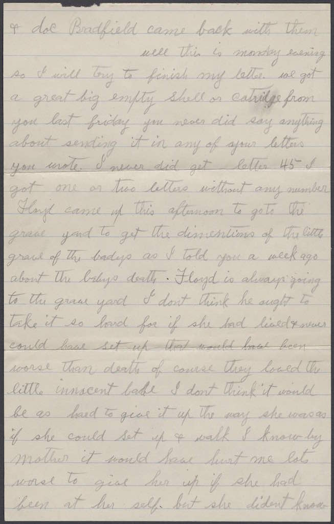 Personal letters to Leland Selvey from his mother and sister