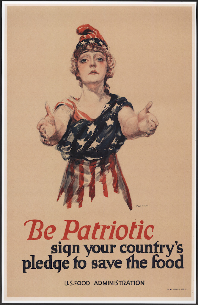 Save food pledge World War I propaganda poster