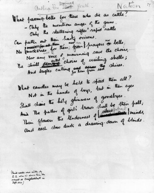 Analysis of Anthem for Doomed Youth, Wilfred Owen